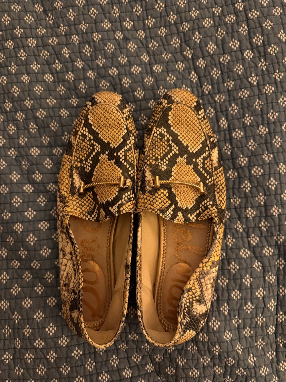 Sam Edelman Snake-Print Loafers